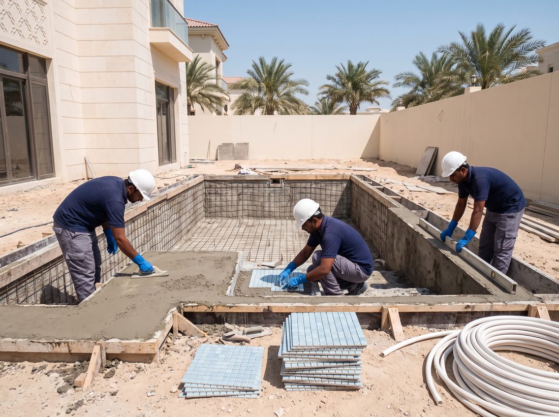 تصميم وتنفيذ المسابح — Evolution Projects